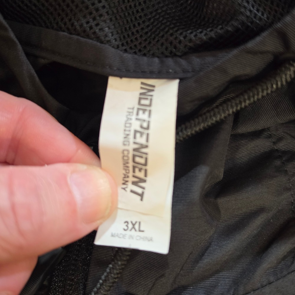 Independent Trading Co Carinthia Windbreaker Jacket Black Quarter Zip Mens 3XL - Picture 4 of 13